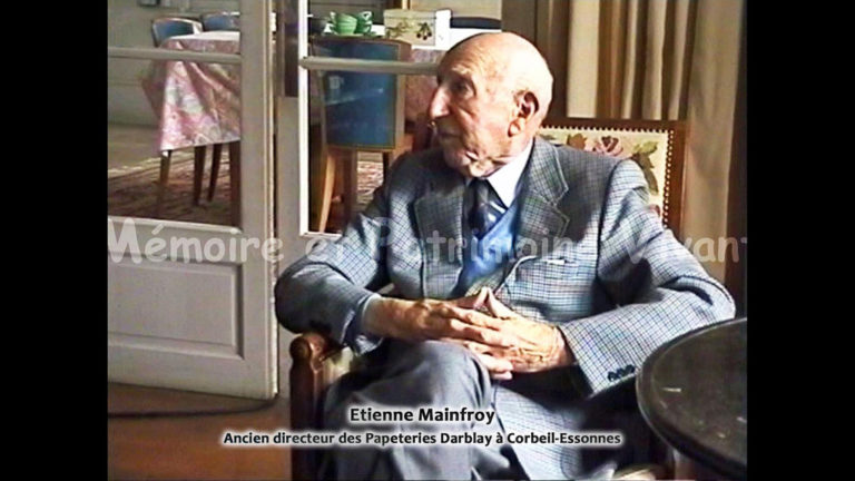 Etienne Mainfroy - Ancien directeur des Papeteries Darblay de Corbeil-Essonnes