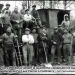 Les carriers d'Orgenoy et les wagons de meulière transportée au Port aux Pierres à Ponthierry