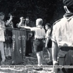 Camp scout des Settons, juillet 1951. Promesse scoute.