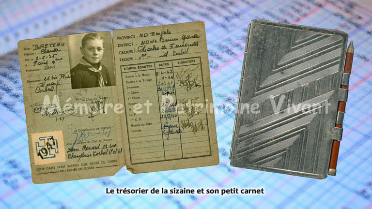 Le trésorier de la sizaine et son petit carnet