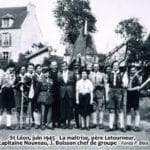 St Léon, juin 1945. La maîtrise, père Letourneur, capitaine N