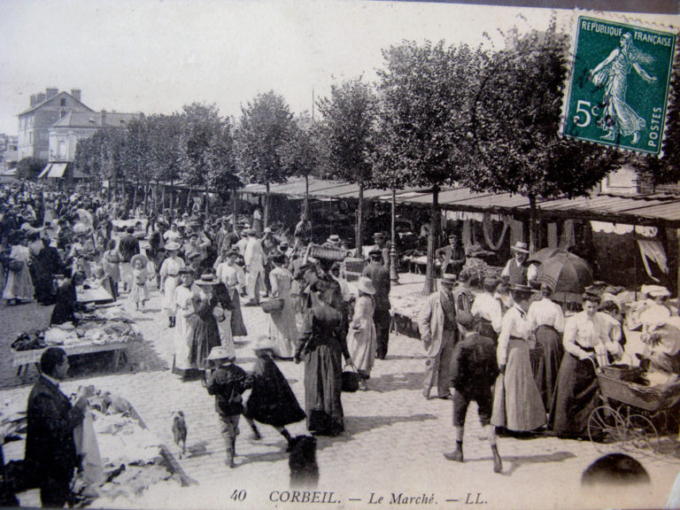 Le marché de Corbeil autrefois