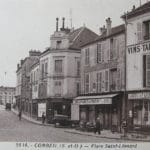 Place Saint-Léonard avant la guerre à Corbeil - Seine et Oise